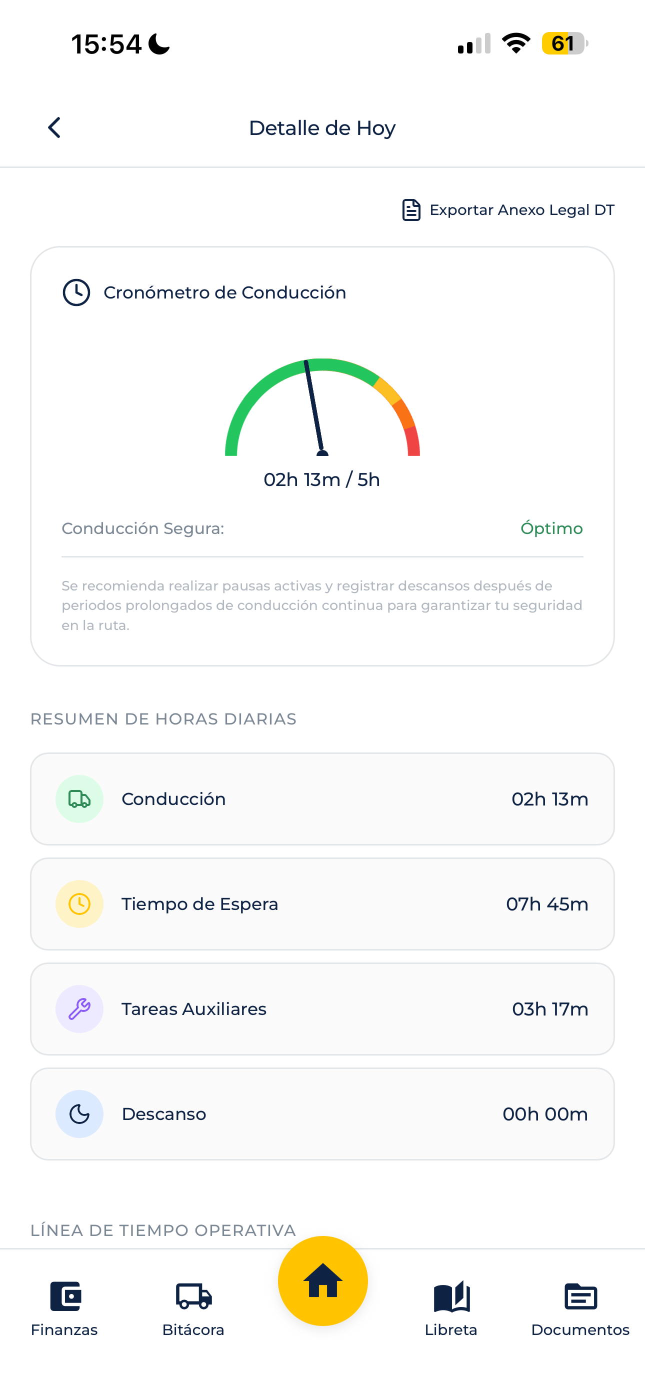 Tiempo de conducción
