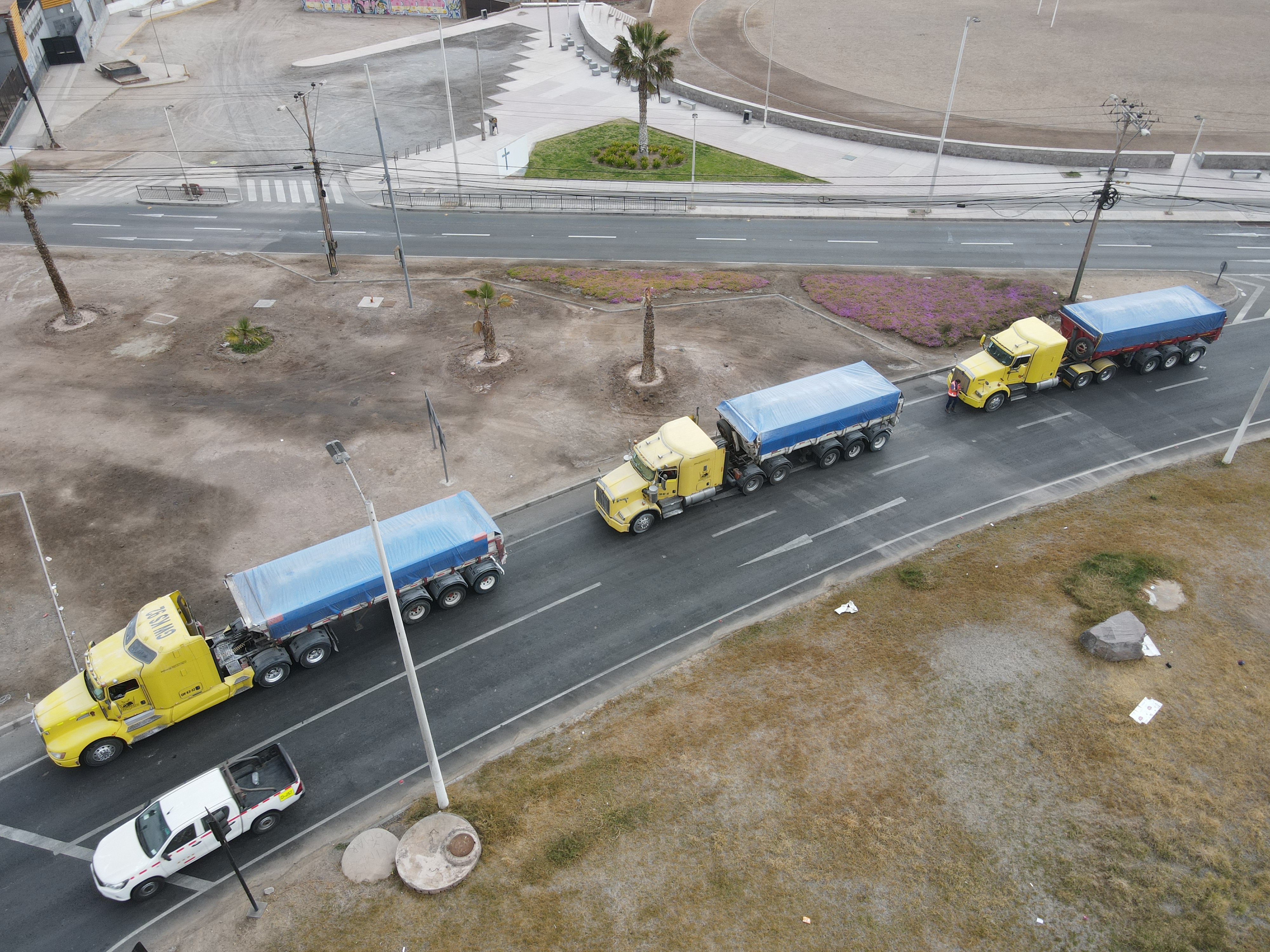 Flota propia de camiones de transporte